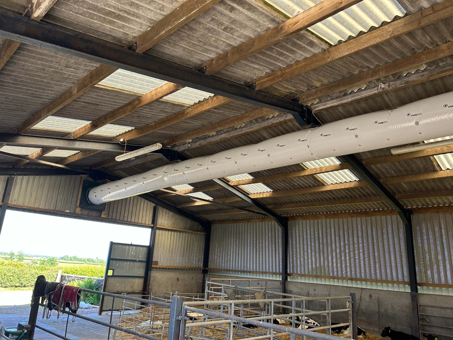 Magdek Calf Vent system installed by Galligan Electrical Services